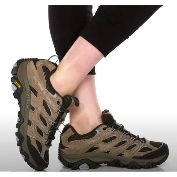 Merrell Women's Dusty Olive Moab 3 Performance Hiking Shoe Vibram Sole Sz 7 2293 - Picture 2 of 16